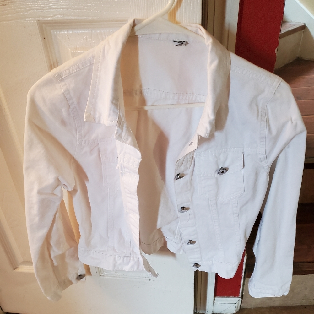 White jean jacket